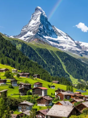 landscape-with-colorful-rainbow-appearing-sky